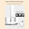 LED Clock Desk Lamp USB Rechargeable/Plug-In Dimmable Desk Lamp 2Heads 180 Rotatable Foldable Eye Protection Reading Night Light 5
