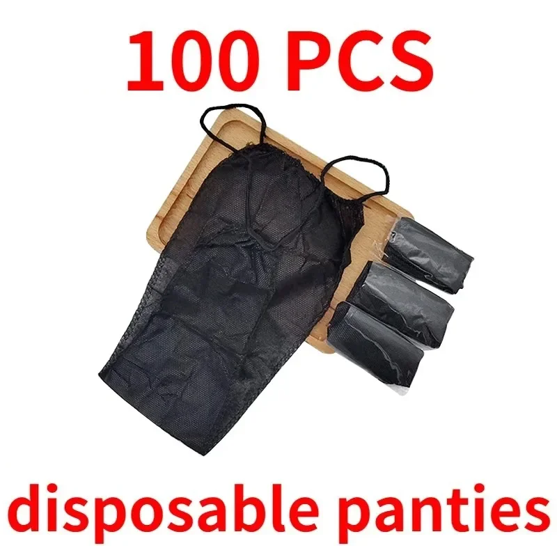 Черные дорожные дышащие одноразовые трусики-стринги для паровой сауны, нижнее белье с Т-образной спинкой, танцевальное спа-белье, женское нижнее белье