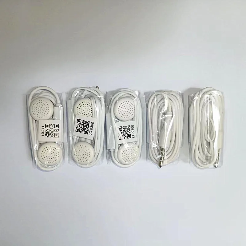 Mai 100 Peças 3.5 mm Fones de Ouvido Universal com Microfone com Fio Linha para Xiaomi Huawei Samsung S10 Telefones Alta Qualidade