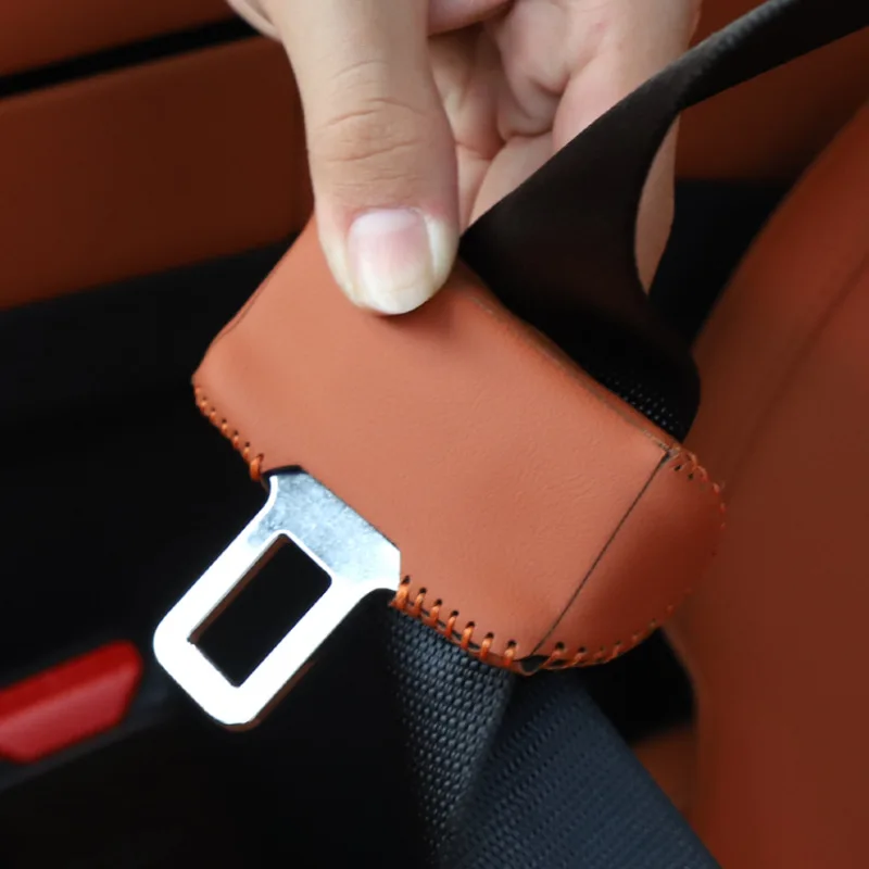 Safety Belt Buckle Protective Sleeve Interior Leather Safety Belt