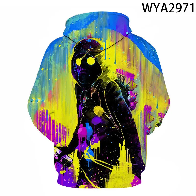 Rainbow doodle Fashion street hipster men clothing 3D printing European