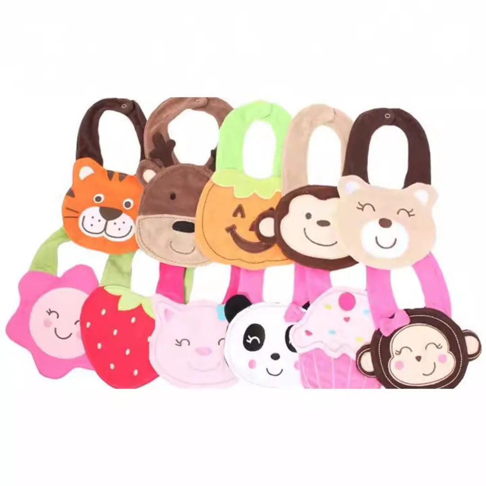 동물  어린이 Bibs  타액 소년 소녀  먹이 점심  Burp 어린이 옷감 수건