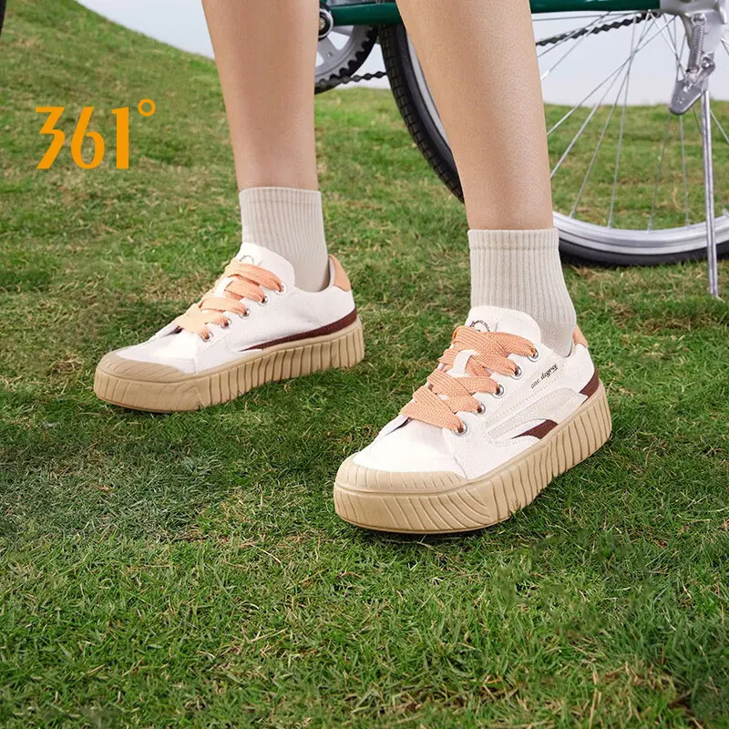 

361 градус Женская спортивная обувь Новые летние повседневные универсальные нескользящие высокоэластичные парусиновые женские кроссовки на толстой подошве 682326602F