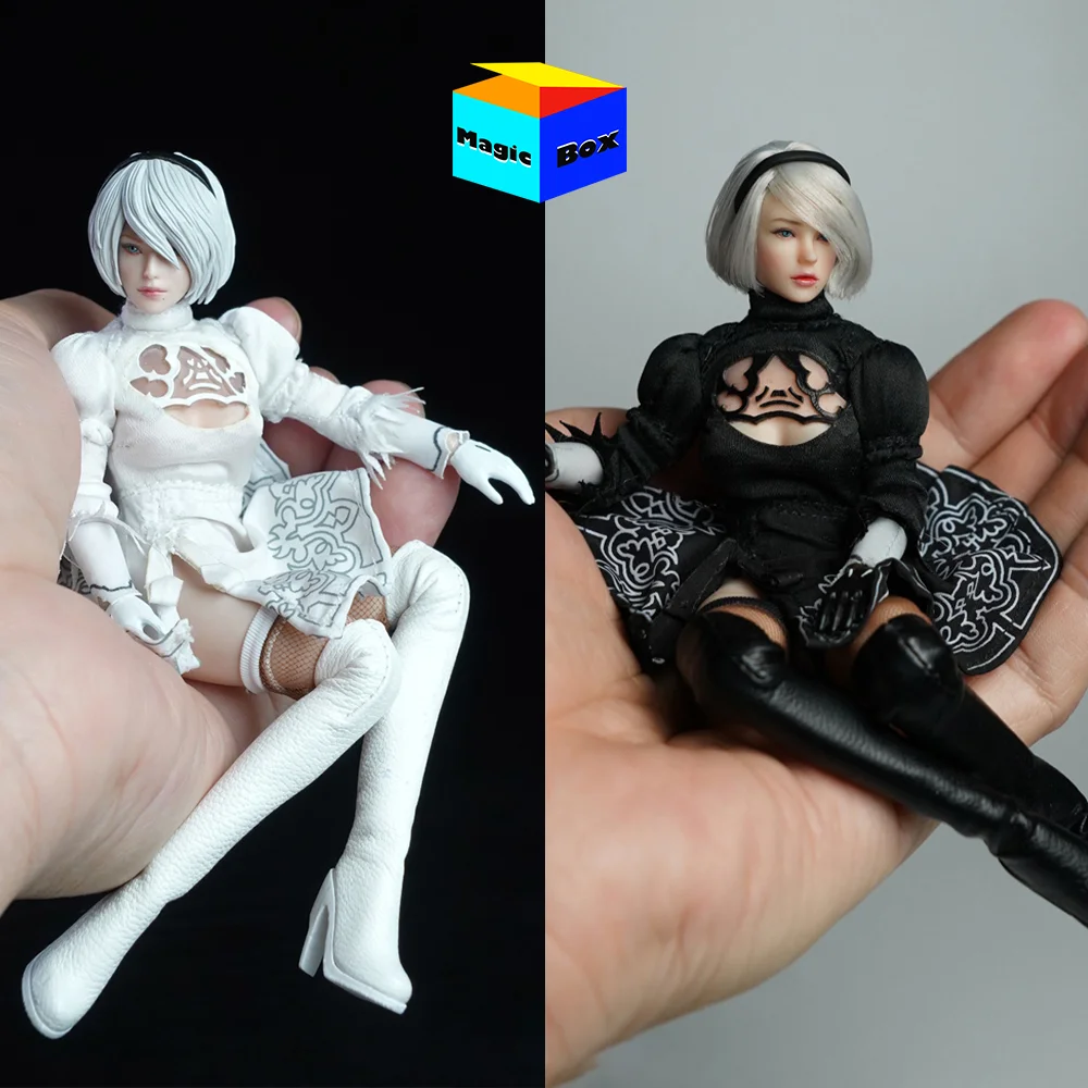 

SUPER DUCK SDMINI001 1/12 Female Soldier NieR Artificial 2B Sister Girl Head Sculpt and Clothes Set Fit 12inch TBL Action Figure