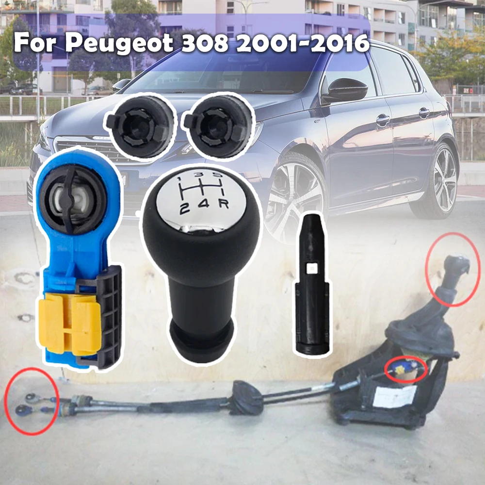 Gearbox Repair Kit For Peugeot 308 2001- GRAND PICASSO 5Speed Knob Pen Linkage Control Cable Manual Transmission Rebuild