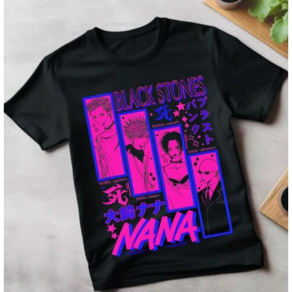 Japanese Anime T-shirts Nana Osaki Unisex T-Shirt Black Stones Manga Anime Graphic Tee Shirt All Size Clothes for Men 4