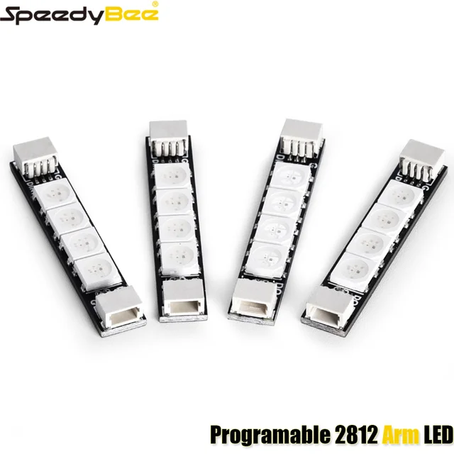 4PCS SpeedyBee Programable 2812 Arm LED Light Armlight 5V RGB For RC FPV Racing Freestyle Whoop Drone Quadcopter Runcam 1