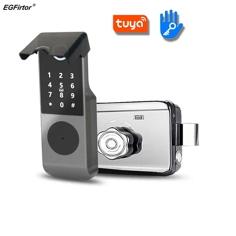 

Смарт-замок Tuya электронный двусторонний с Wi-Fi и сканером отпечатков пальцев