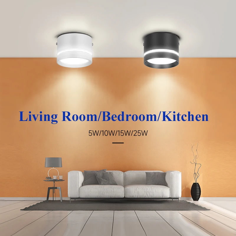 LED Ceiling Lamp Room Decor Downlight Home  Bedroom Dining Barber Shop Interior Lustre SurfaceMounted Spotlight Focus Led Lights