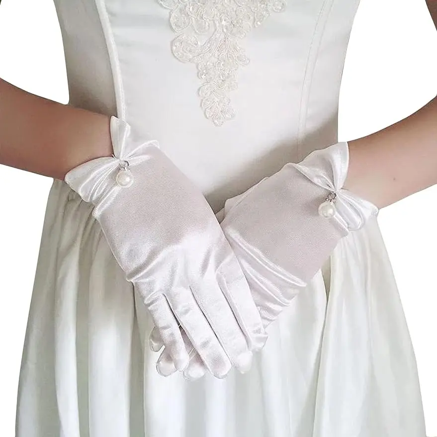 Women Bridal Wedding Gloves Short Length Full Finger for Bride wedding dress gloves,wedding sleeve accessories