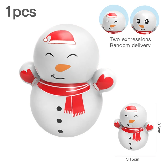 Funny Gift Shaking Tumbler Toys Cartoon Snowman Penguin Tumbler Desktop Ornament Anti Stress Toys Wholesale Items 1pcs snowman