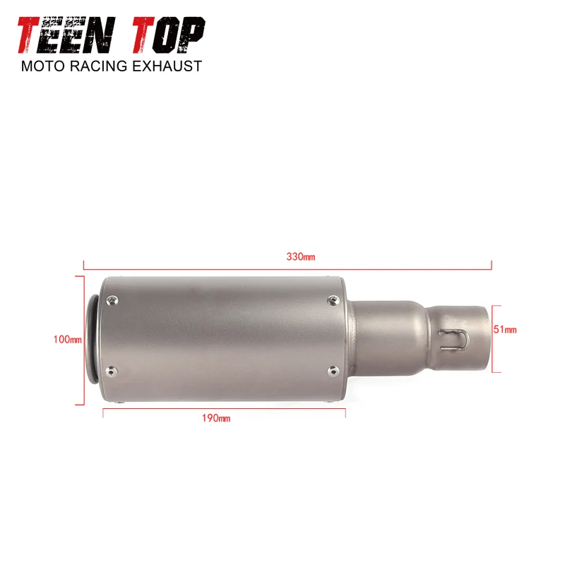 51mm Universal Motorcycle Exhaust Muffler Nmax125 Nmax155 Exhuast Systems CBR650 Sistemas De Escape TMAX500 MT07 Silencieux Moto - Image 2