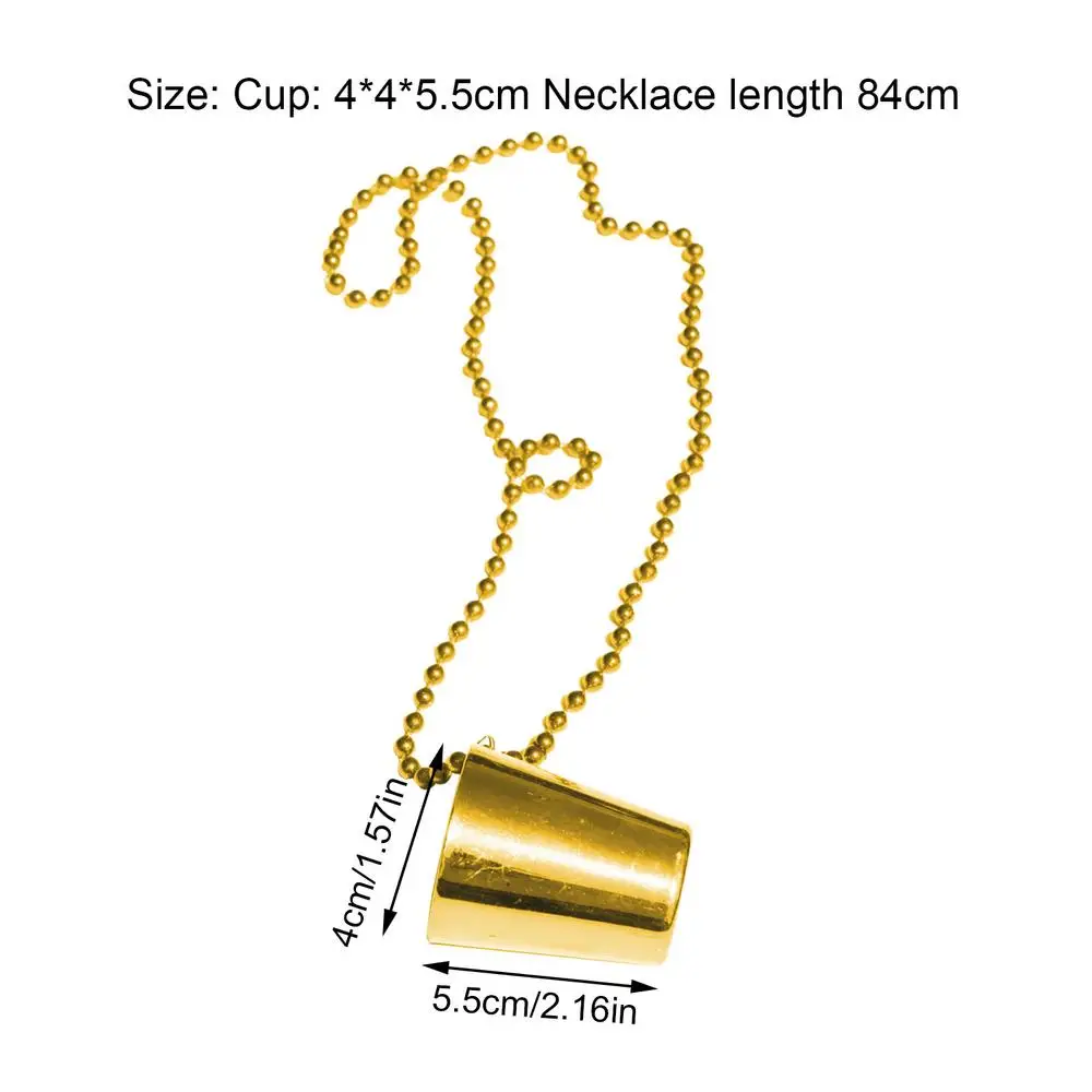 1 Set/8 Pz Bicchiere Da Shot Su Collana Di Perline In Plastica Con Bicchiere Da Shot Su Collana Per Festa Di Addio Al Nubilato, Sposo E Sposa, Fornure Per Compleanni, Matrimoni, Festival