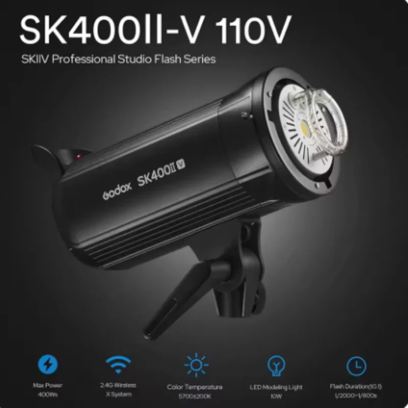고독스 SK300IIV SK400IIV 2.4G X 시스템 전문가용 컴팩트 스튜디오 플래시 (사진 스튜디오 스트리밍용)