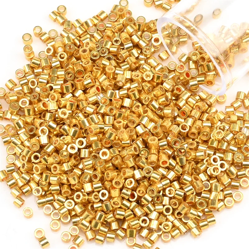 Elegant Metallic Seed Beads in Golden & Silver Tones - 1200pcs