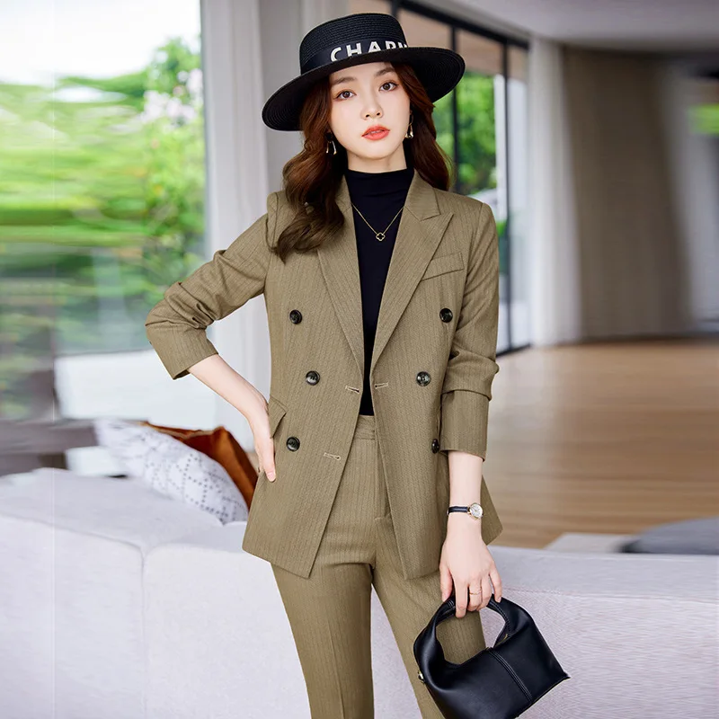 

Women Formal Elegant Blazers Pantsuits with Pants and Jackets Coat Female Office Work Wear Professional Career Set Autumn Winter