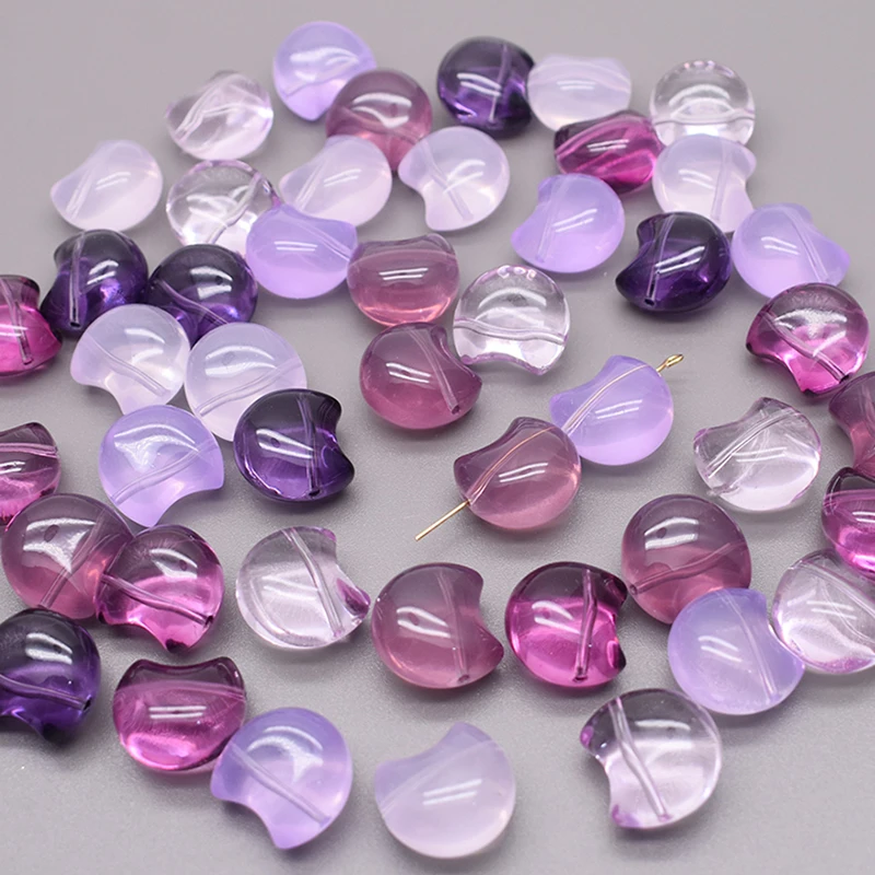 18mm 10pcs 혼합 색상 유리 구슬 다채로운 핑크 문 유리 구슬 Jewelny 만..