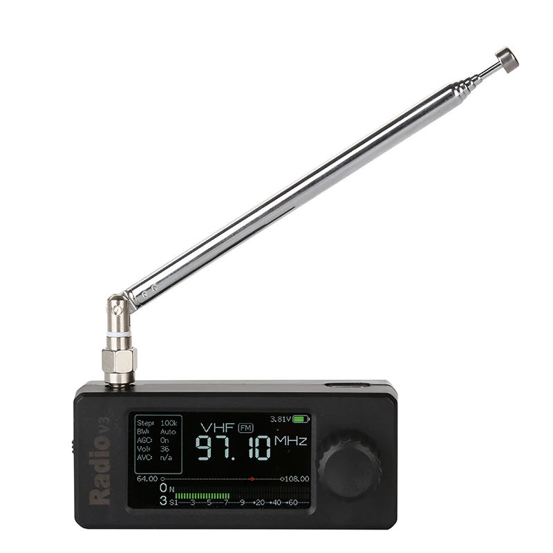 신형 ATS 미니 V3 SI4732 미니 라디오 포켓 라디오 LSB USB AM FM ESP32-S3 올밴드 라디오 수신기 하이-제이 헤드폰 앰프 ABS 케이스