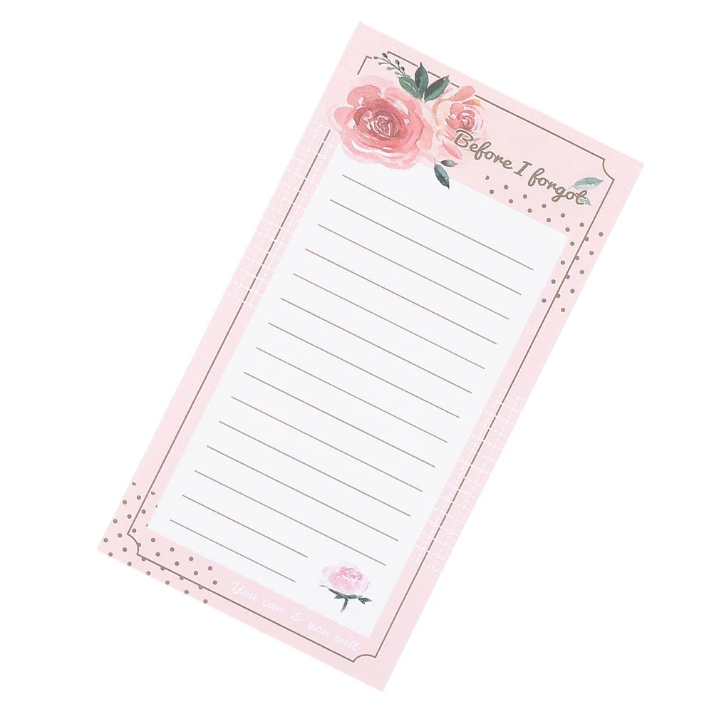 1 Book Shopping List Magnetic Notepad for Fridge Full Magnet Back Notepad Decorative Memo Pad