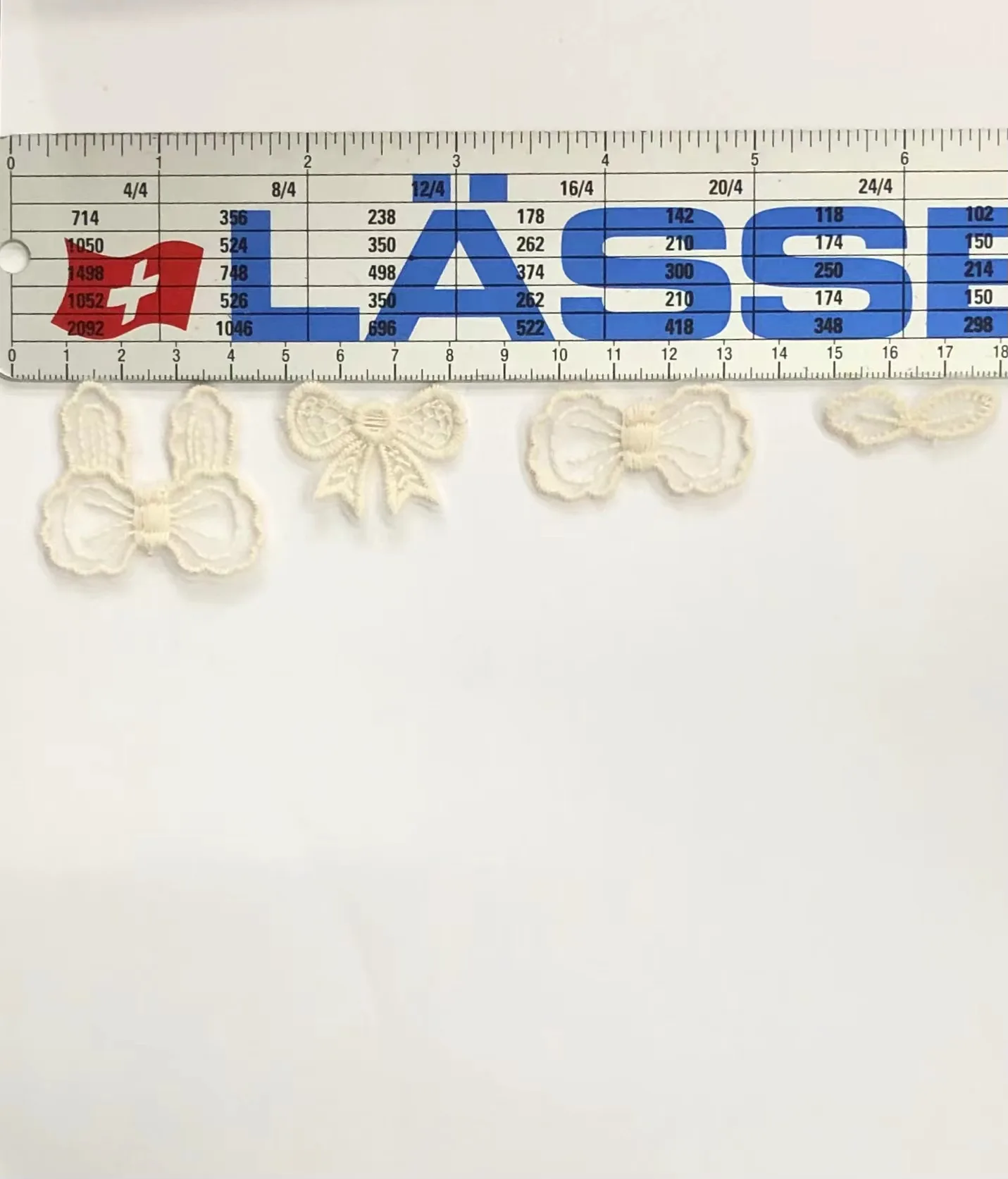 Description Picture 3 of item20pcs Eugen Yarn Cotton Thread Lace Bow Tie Accessories Cute Rabbit Ear Embroidery Korean Children's Clothing Accessories DIY