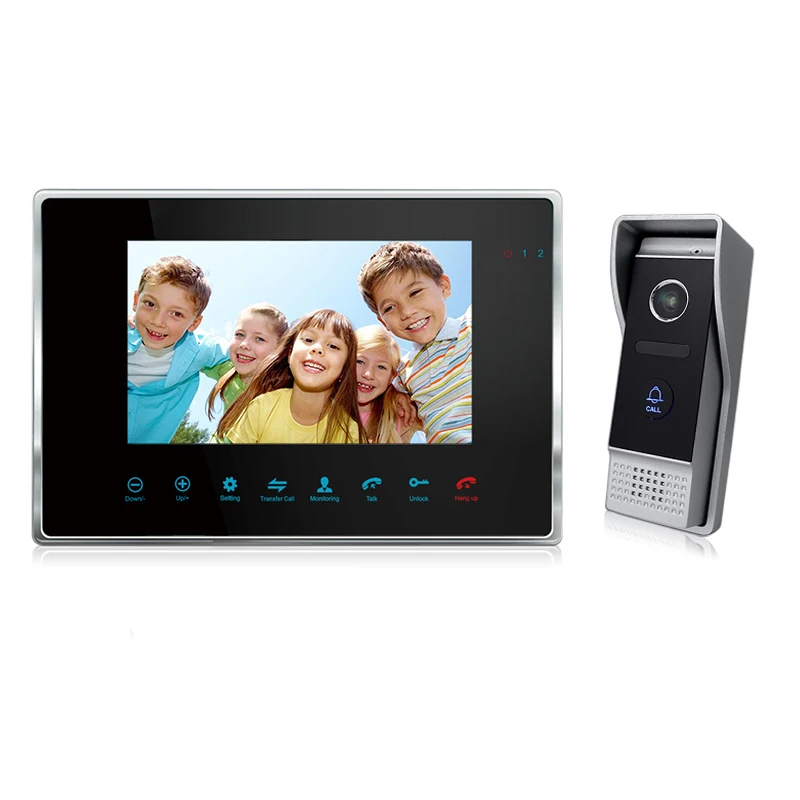 

Home Security 7 Inch Wired Video Door Phone Dorbell Keypad Function 2 Wire Intercom System