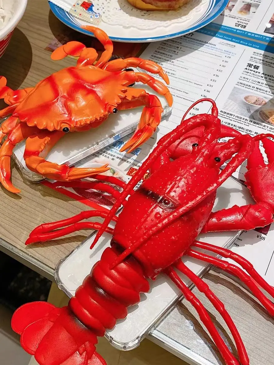 

2023 Seafood 3D Lobster Crab Suitable for Apple 14 Phone Case 14promax/13/12pro/11pro Funny Phone Case