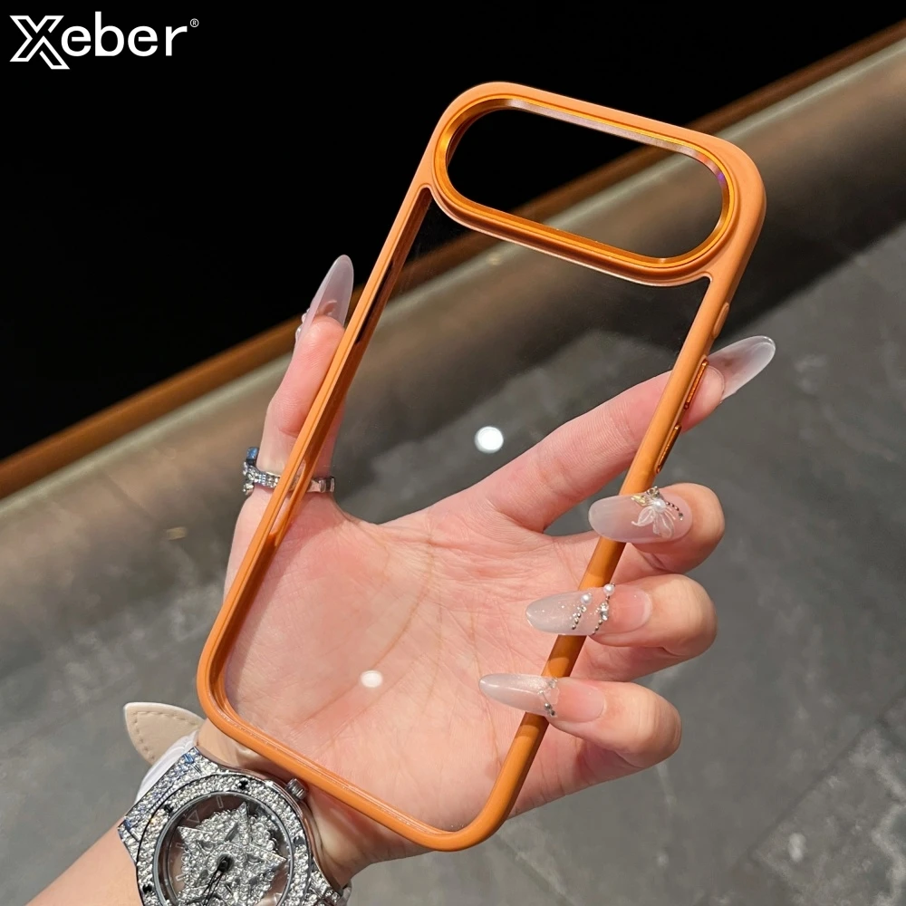 Shockproof Transparent Acrylic Phone Case - Crystal Clear Armor Hybrid with Bumper Protection