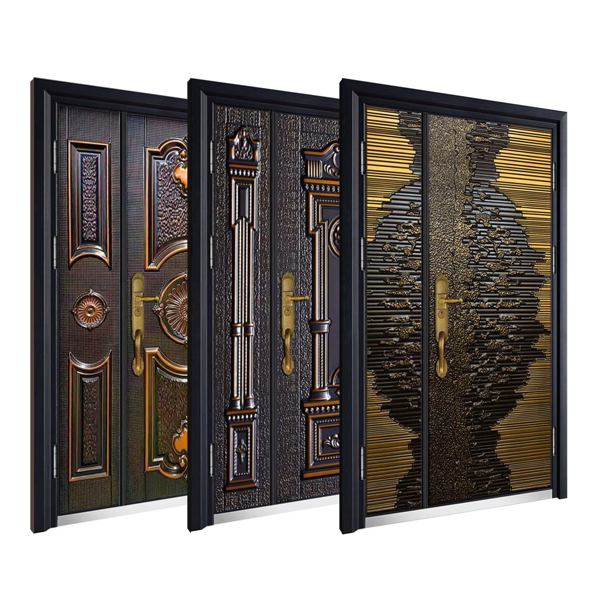 Door Exterior Aluminium Cast Aluminium Safety Door cast aluminum security front entry doors for house 4