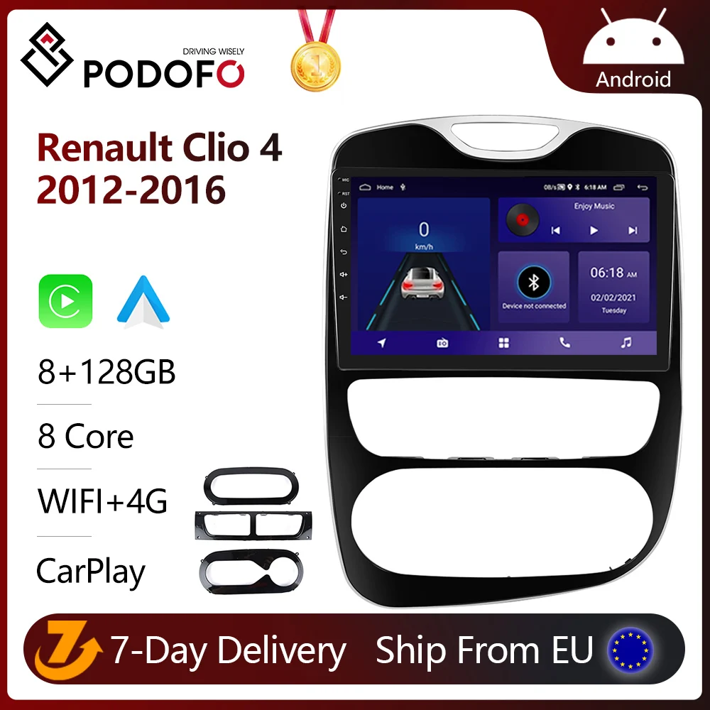 4g Carplay Autoradio For Renault Clio 4 Android Auto 20122016