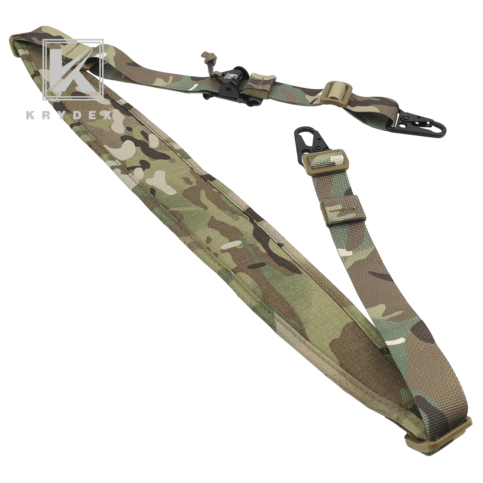 Стропа для тактической винтовки KRYDEX, модульный ремешок, съемный, 2-точечный/1-точечный, 2,25 дюйма, мягкие, для боевой стрельбы, охоты, аксессуары