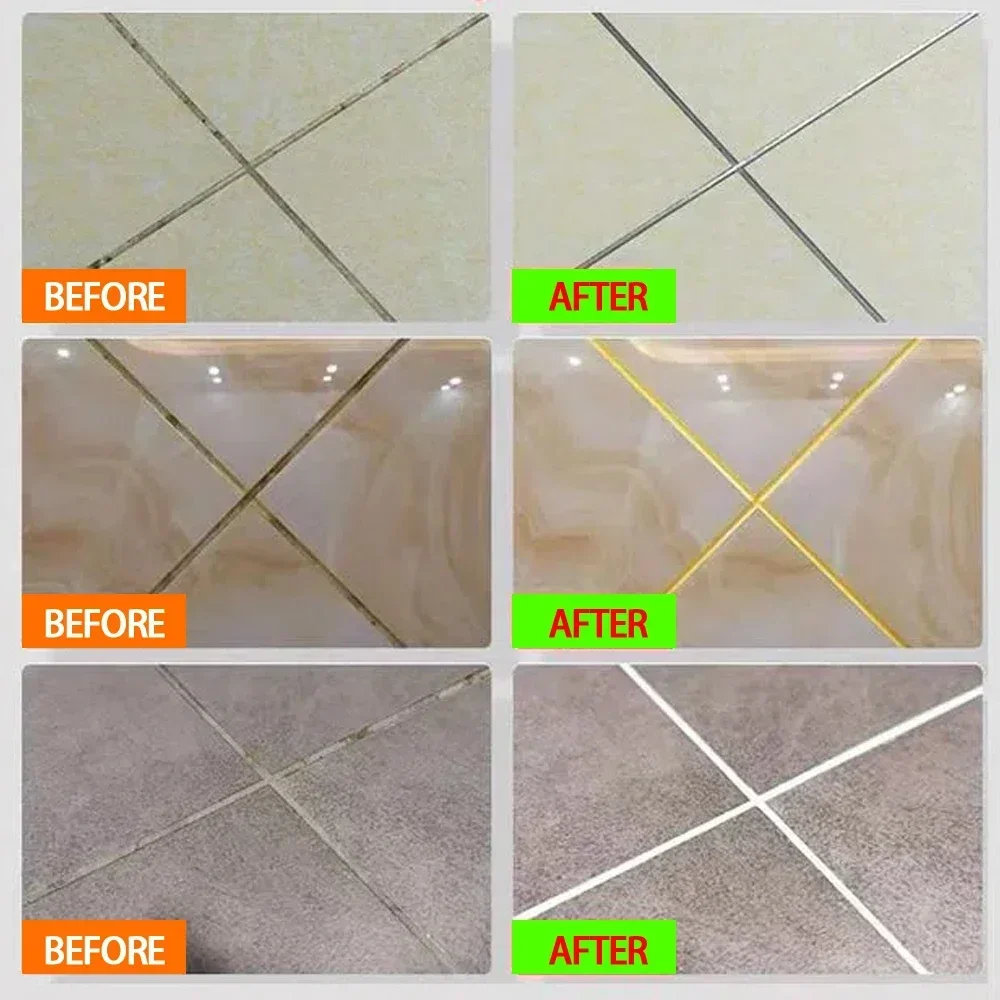 Waterproof White Wall Tile Marker Pen Grout Restorer Gap Repair for Bathroom Floor Toilet Tank Seam Paint Filling Repair Tools 5