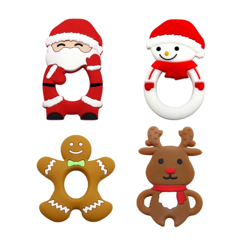 

Soft Wear-resistant Xmas Baby Teether forTeething Development