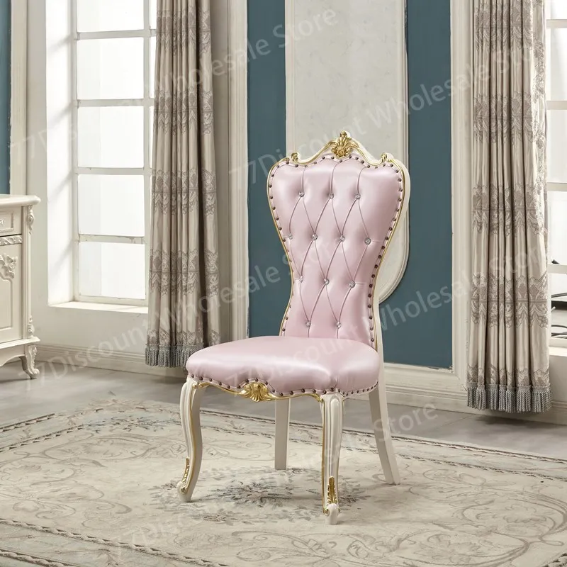 Description Picture 6 of itemLeather Beautiful Dining Chairs Nordic Luxury Designer Living Room Free Shipping Muebles Para El Hogar Home Furniture