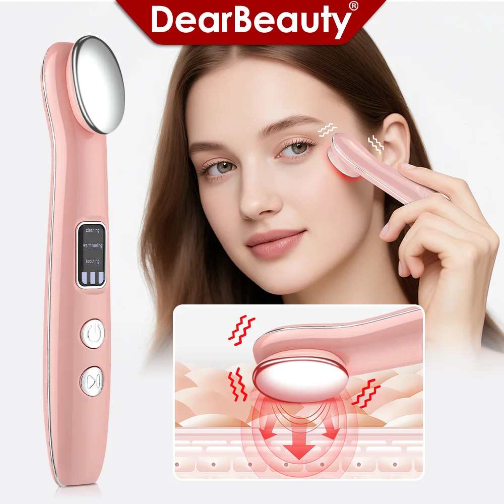Eye Massager Rechargeable Hot Compress Vibration Eye Massage Device for Dark Circles Eye Bags Fine Lines Eye Skin Care Tool