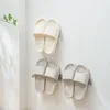 Wall-mounted Bathroom Slipper Organizer Storage Rack Save Space Slippers Rack for Bathroom Accessories #3296 2
