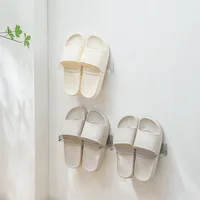 Wall-mounted Bathroom Slipper Organizer Storage Rack Save Space Slippers Rack for Bathroom Accessories #3296 2