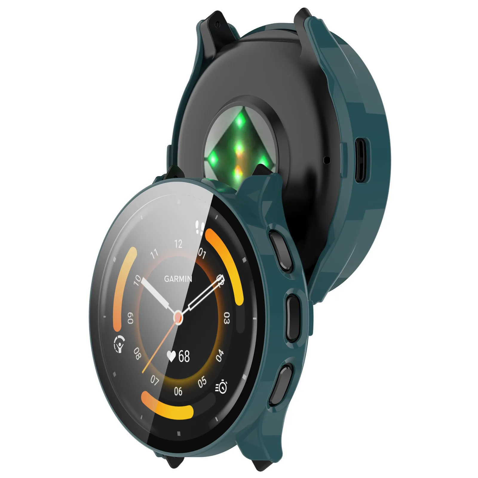 Premium Hard Shell Glass Screen Protector Frame Case for Smart Watches - Protective Cover Accessories