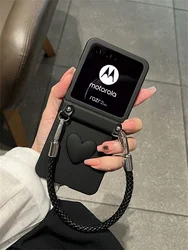 Korean Luxury Black Heart Rope Shockproof Case for 50ultra(60Pro) (A)