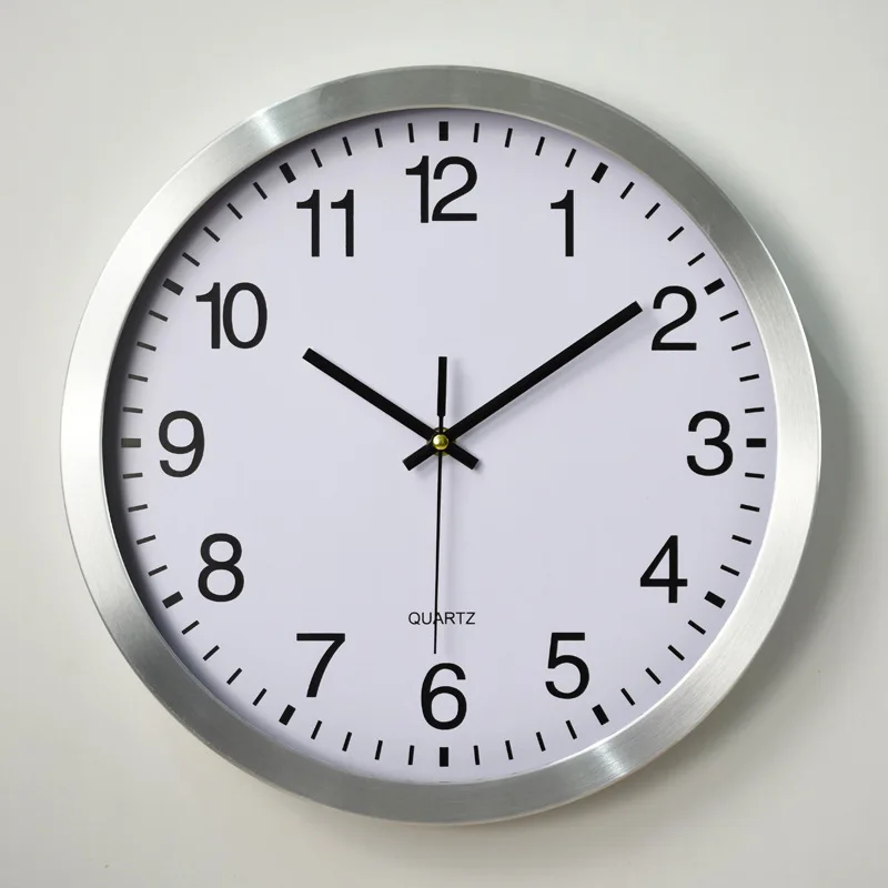 Luxury Metal Large Wall Clock In The Kitchen Creative Aluminum Clocks Wall Home Decor Stainless Steel Living Room Decoration 2