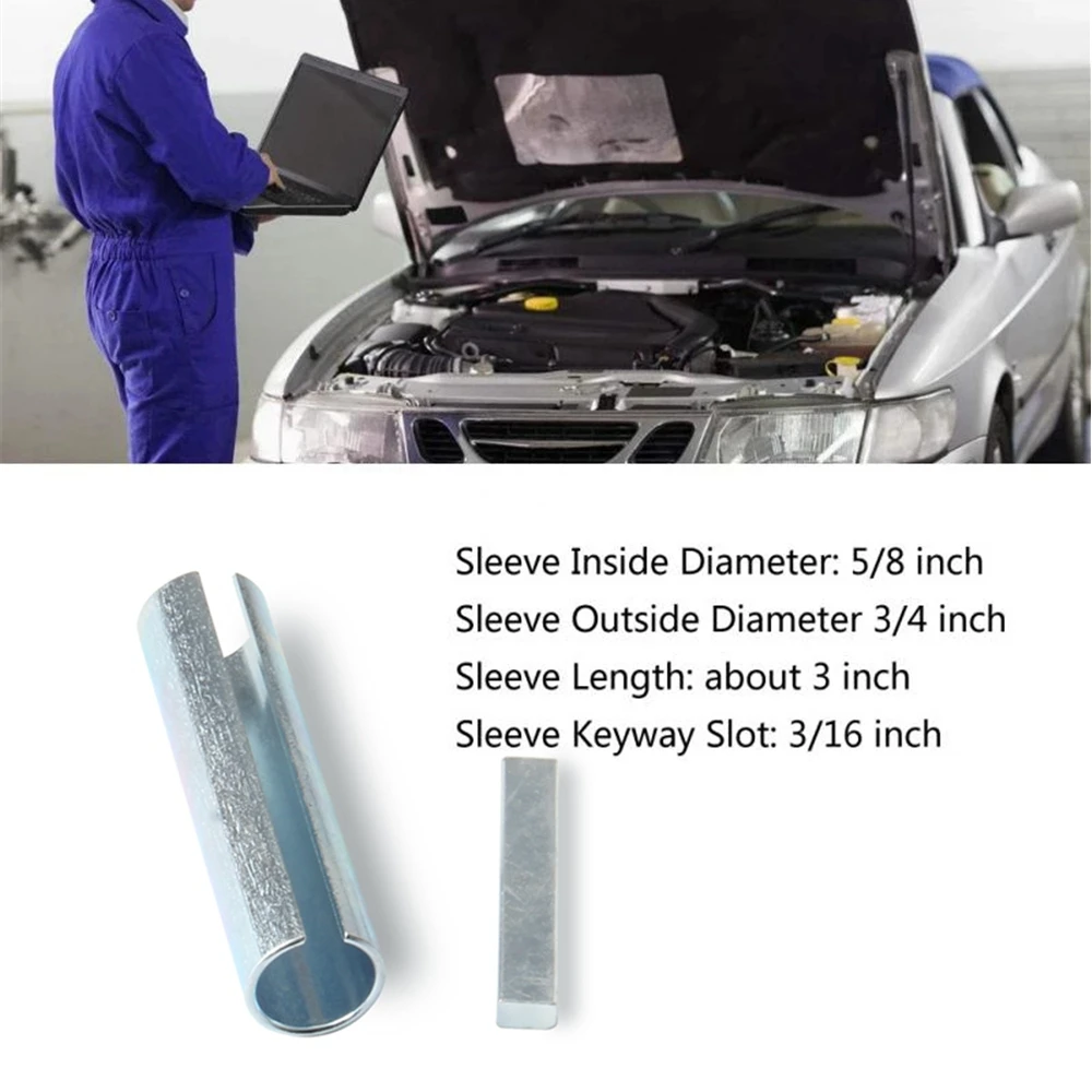 Shaft Adapter Pulley Bore Reducer Sleeve Bushing Sheave Key shaft adapter pulley 5/8" x 3/4" x 3"