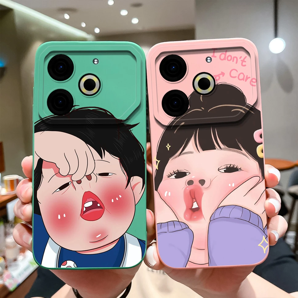 Cute Creative Pattern Shockproof Silicone Phone Case - Soft Protective Back Cover
