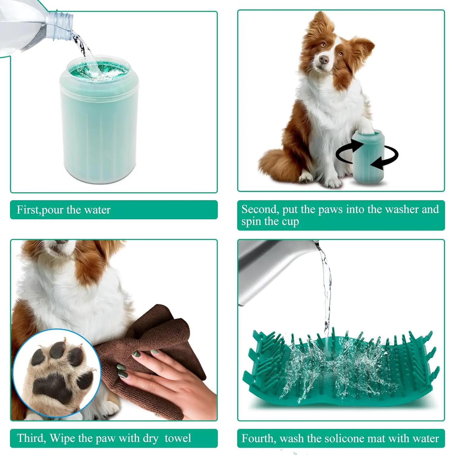 Pet Foot Wash Cup Soft Silicone Material Cat and Dog Foot Cleaner Portable Dog Massage Pet Bath Cleaning Supplies