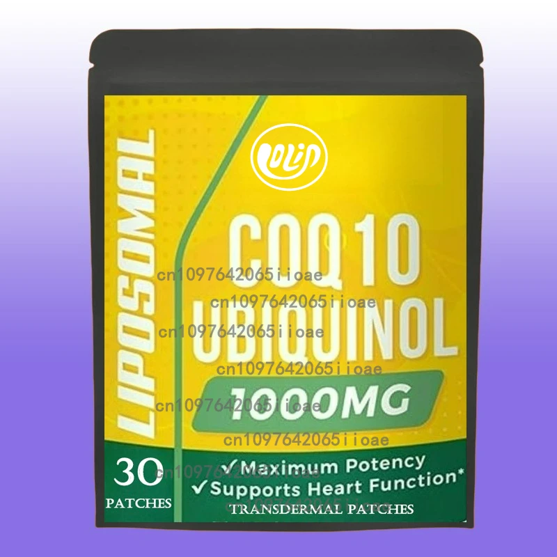 رقع CoQ10 عبر الجلد تدعم الطاقة - 30 رقعة إمداد شهر واحد