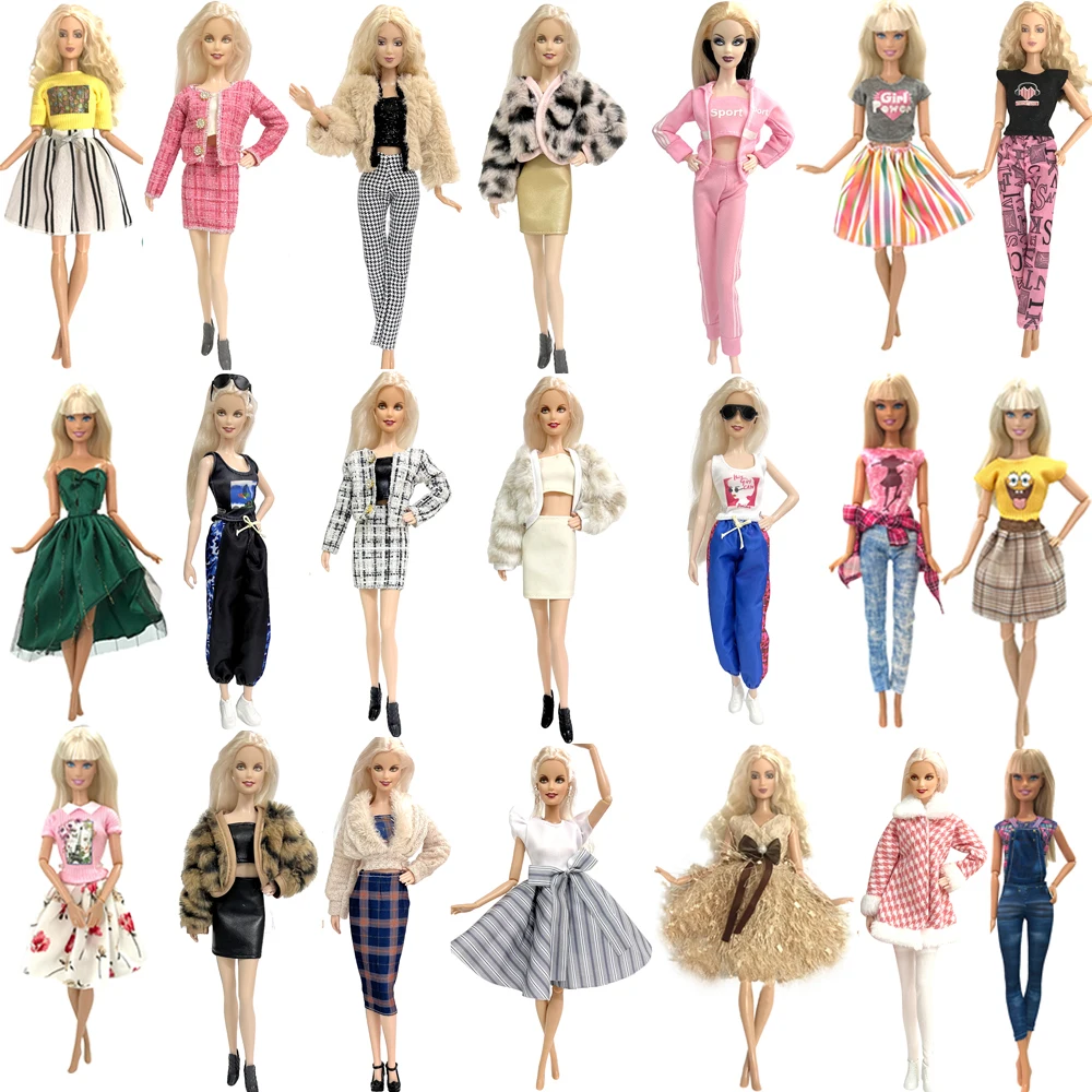 

NK Official Mix Fashion Daily Wear Casual Outfits Vest Shirt Skirt Pants Dress for Barbie Doll Dollhouse Accessories Clothes JJ