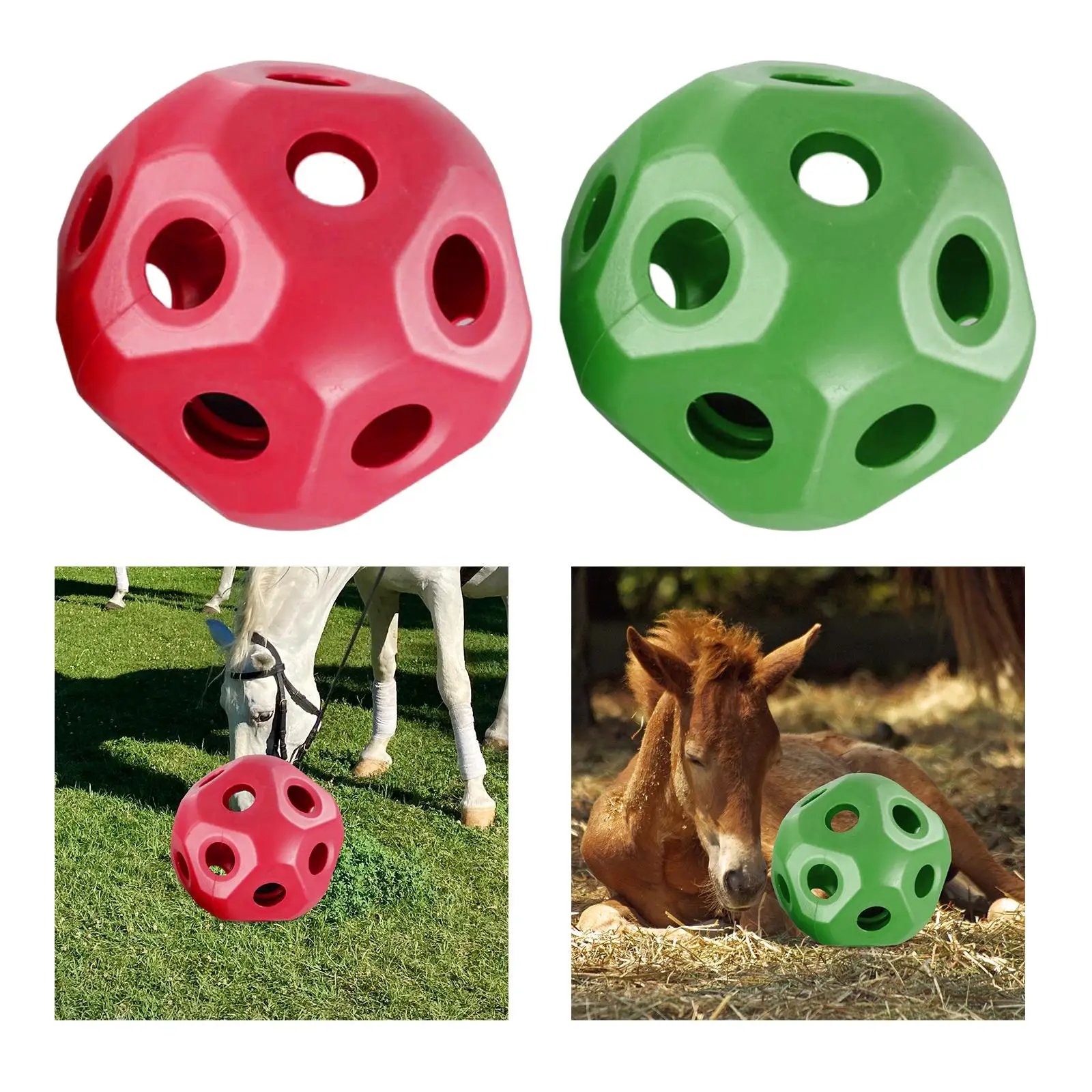 Funny 15.7" Horse Treat Ball Treat Feeder Slow feed Hay Ball Multipurpose Feeder 3