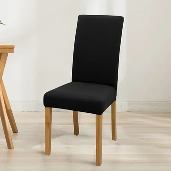 Elastic Solid Color Adjustable Chair Cover Spandex Stretch Slipcovers Chair Seat Covers Kitchen Dining Room Wedding Banquet Home 28