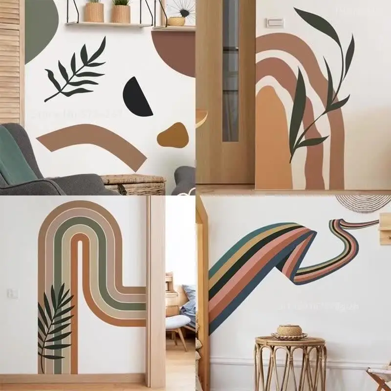 Sticker Mural Arche Boho PVC - Décoration Murale 80x50 Cm - Moderne Et Lisse