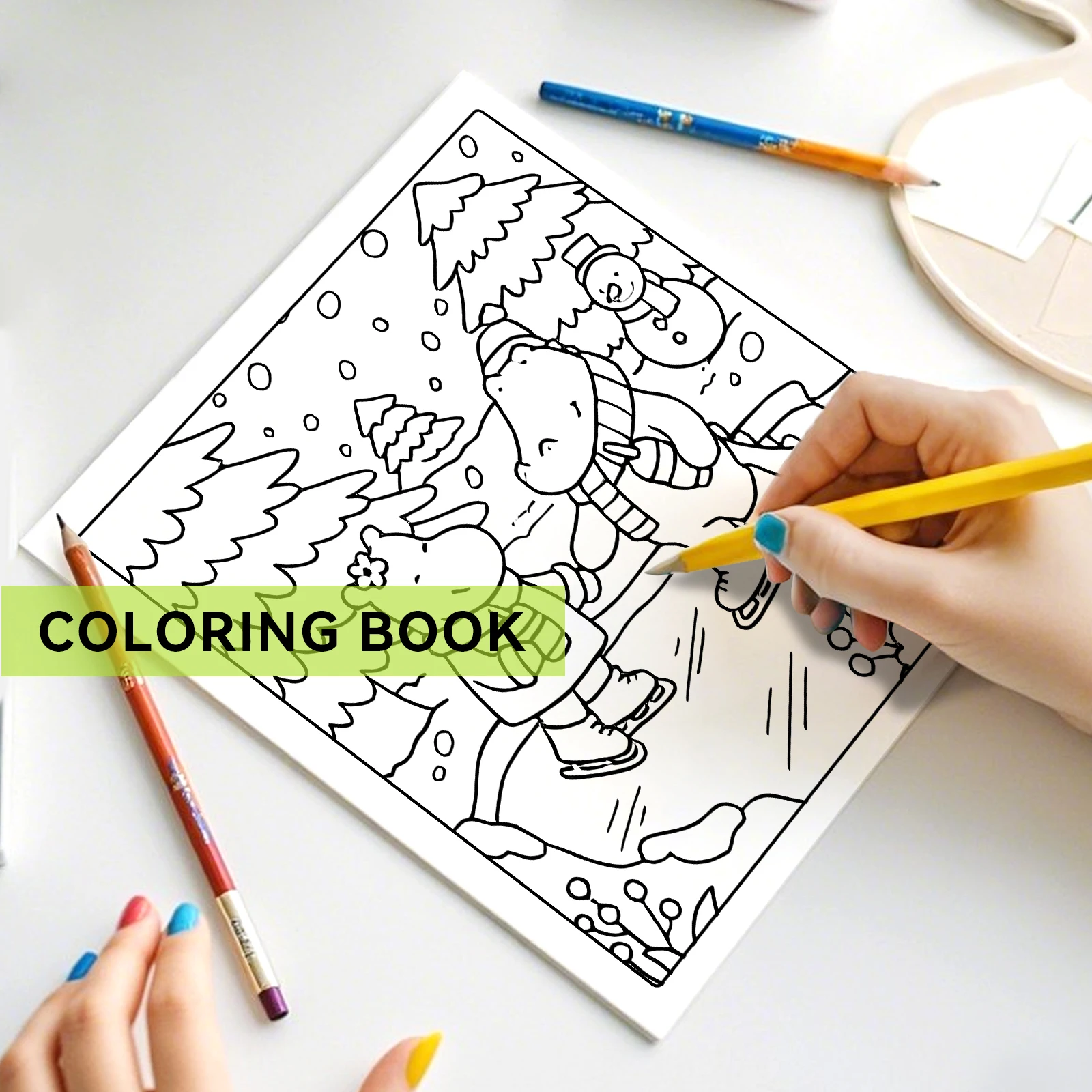 Coloring Book For Adults And Teens Halloween Theme Featuring Adorable Creepy Creatures In Cozy Moments Relaxation Graffiti Gift 5