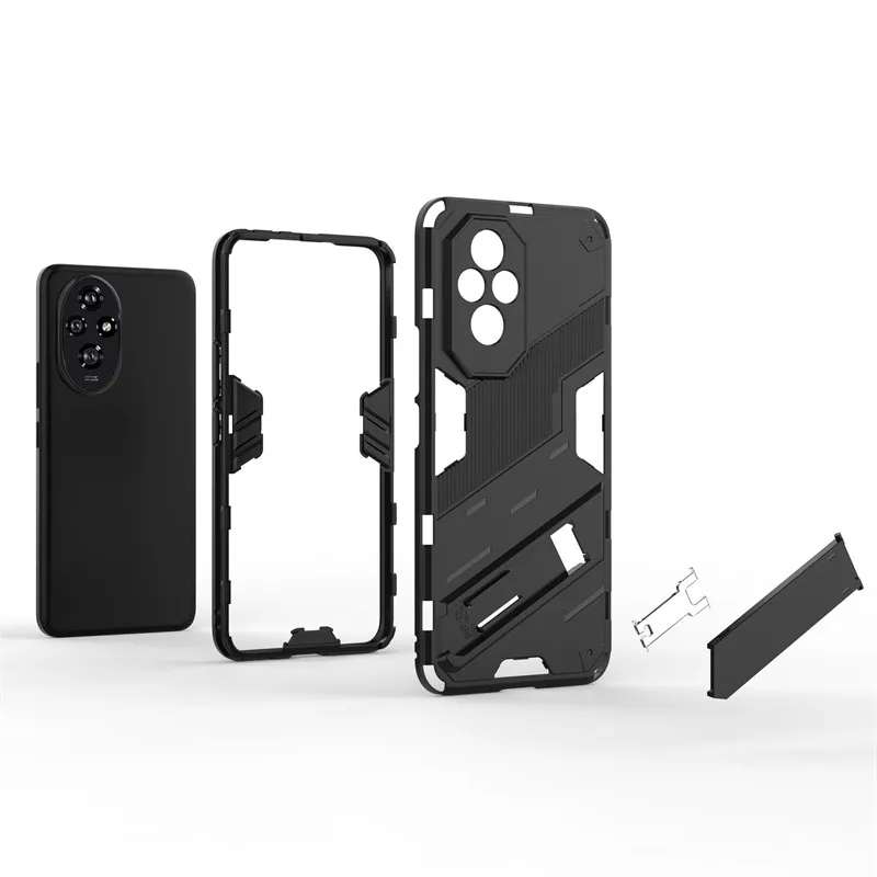 Shockproof TPU Protective Bumper Armor Phone Case with PC Stand Holder