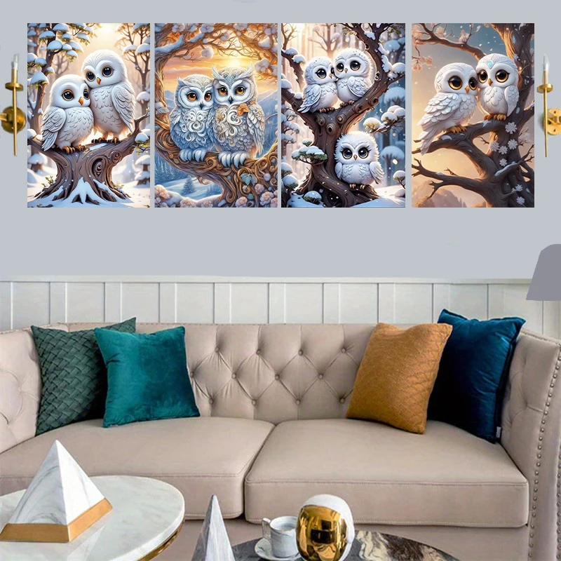 Деревянный пазл Beatuiful Family с совами, персонализированная 3D головоломка, развивающая игрушка для взрослых и детей